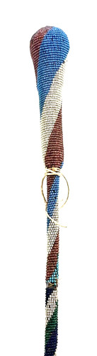 Antique Paiute Dance Wand Staff; Glass Seed Beads; Allard Auction; 1880s-1890s