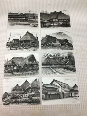 AKIRA SATO Collection of Original Drawings 8 Postcard Prints