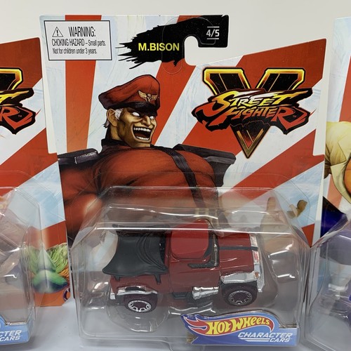 Hot Wheels Street Fighter V Capcom 2019 conjunto de 5 autos de personajes Ryu Vega Chun Li - Imagen 5 de 8