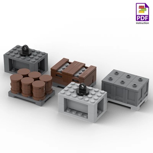 MOC Fuel Gas Tank Wine Barrels Forklift For LEGO Building Blocks Set - Picture 3 of 17
