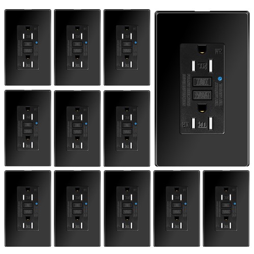 12× GFCI Outlet 15Amp GFI Receptacle Tamper-Resistant WR TR Electric ...