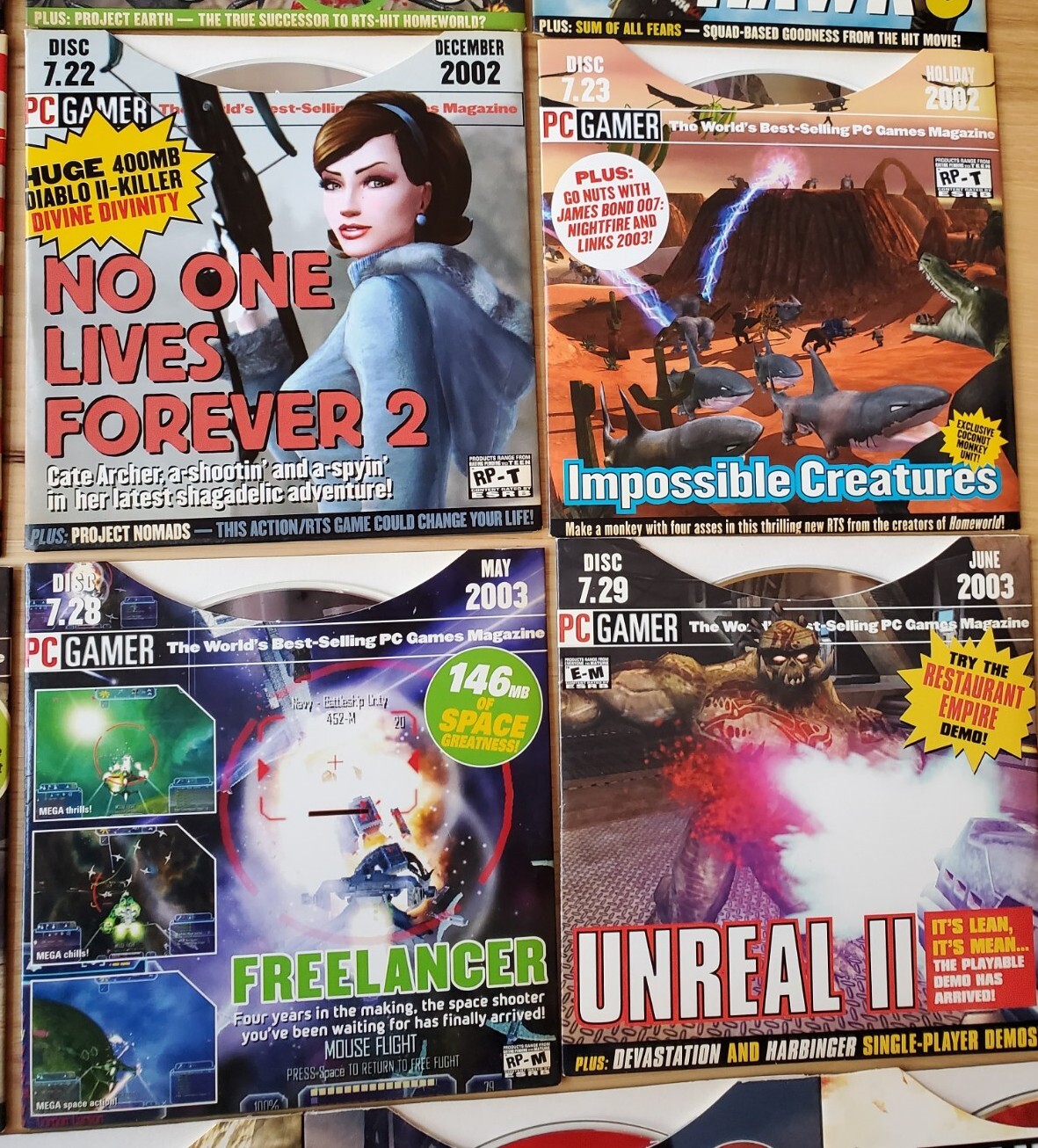 VTG PC Gamer Demo Disc Lot Of 21 Games 20022003 Freedom Force Tony