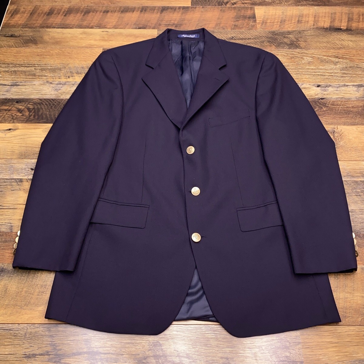 CHAPS Ralph Lauren ダブルブレザー Vintage Chaps Ralph Lauren Sport Coat Mens 41R Navy Blue