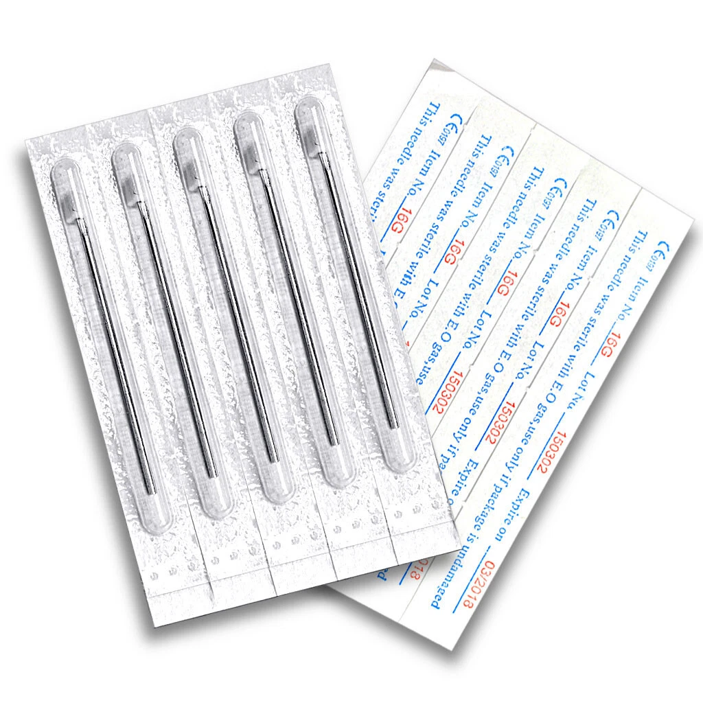 Pack of 10 Piercing Needles Surgical Steel Sterile Disposable Piercing Needles image 6
