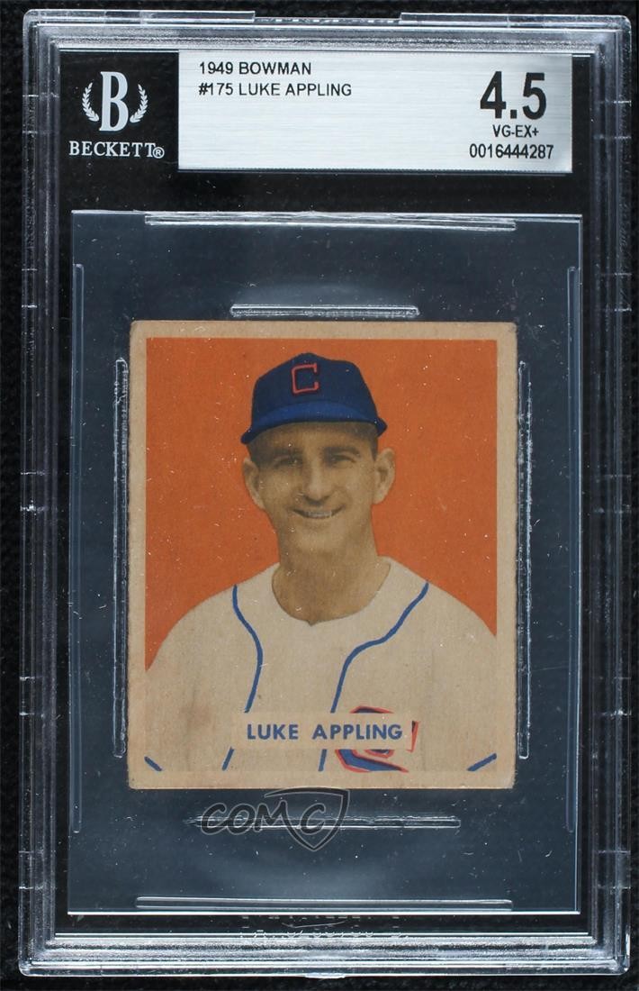 1949 Bowman Gray Back Luke Appling #175 BGS 4.5 HOF 0q3