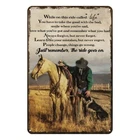 Vintage Tin Signs While On This Ride Called Life Cowboy Tin Sign Home Kitchen...