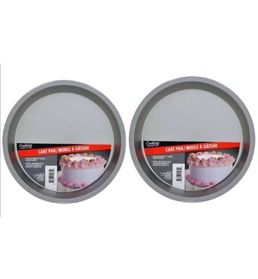 2 Cake Pans Round Non Stick Pan 8'' Inch Even Cooking Cooking Concepts 