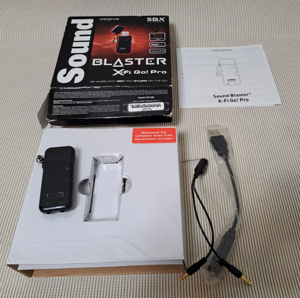 Creative Sound Blaster X-Fi Surround 5.1 SB1095 + GO! SB1290 PRO USB Sound Cards - Image 4 of 4