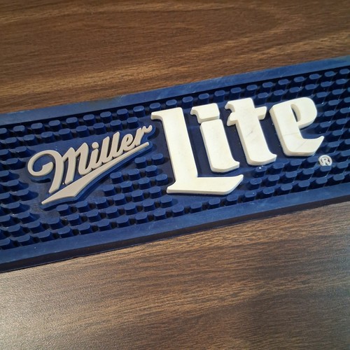 MILLER LITE THROWBACK LOGO BEER BAR MAT RUNNER BEER COASTER 20.25" x 3.25" Used - Picture 4 of 8