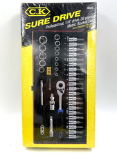 CK Tools Sure Drive Socket Set 1/4" Drive 39 Piece & Metal Case T4655