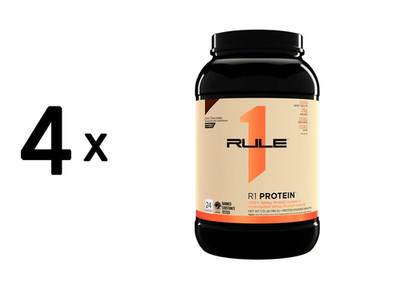 4 x Rule1 R1 Protein Whey Isolate - Naturally Flavored (1,68lbs) (75,46 EUR/kg)