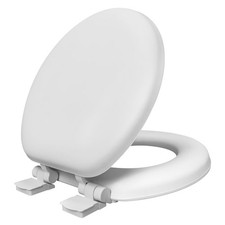 Soft-Close Toilet Seat with Quick Release Hinges Molded fort Quiet Closing