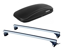 DACHTRÄGER LP59+ DACHBOX CRUB 430 LT MERCEDES C-KLASSE SW 2008-2013 MIT RELING