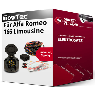 E-Satz 7polig universell für Alfa Romeo 166 Limousine 10.2003-06.2007 neu