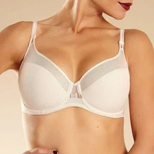 Chantelle 1296 Aeria Spacer Mesh T-Shirt Bra Sz 34DDDD Nude Blush