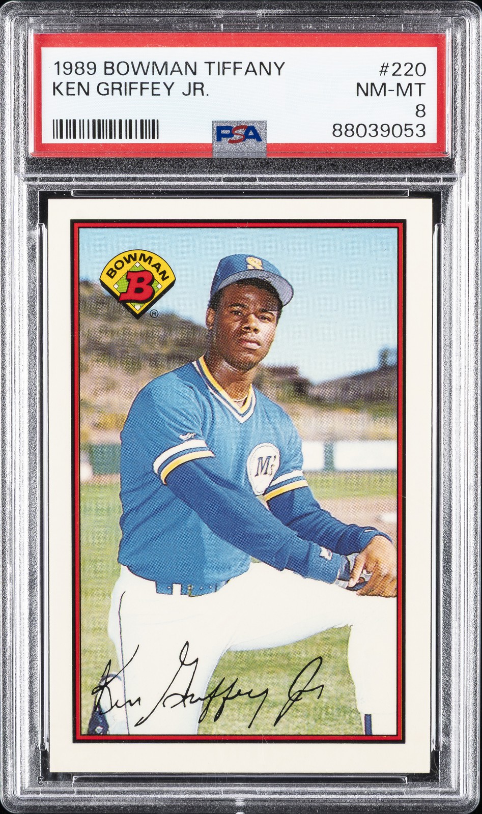 1989 BOWMAN TIFFANY #220 KEN GRIFFEY JR. PSA 8