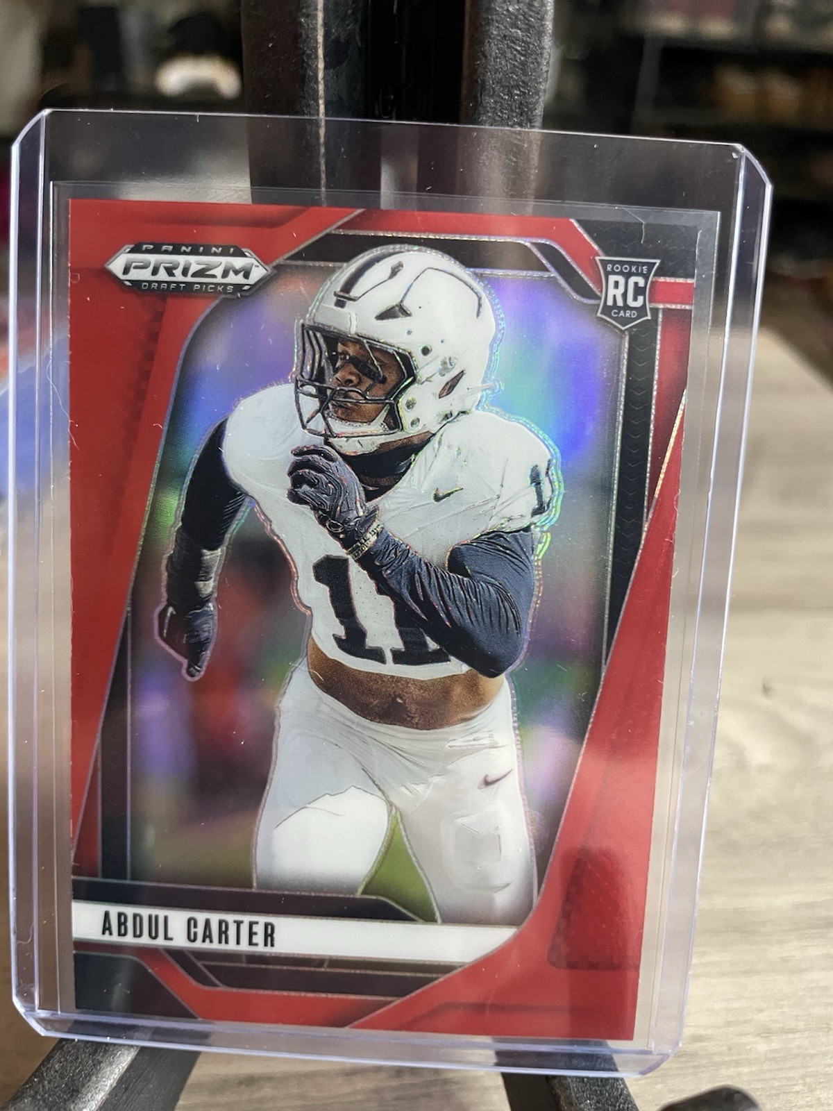 2025 Panini Prizm Draft Picks Abdul Carter #102 Penn State Red Prizm Rookie /399