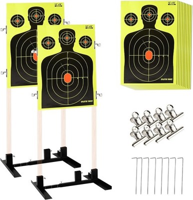 2PCS Adjustable H-Shape Target Stand, Stable Holder for Paper/Cardboard Targets
