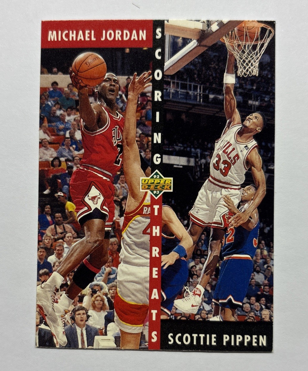 1992-93 Upper Deck - MICHAEL JORDAN & SCOTTIE PIPPEN #62- Chicago Bulls