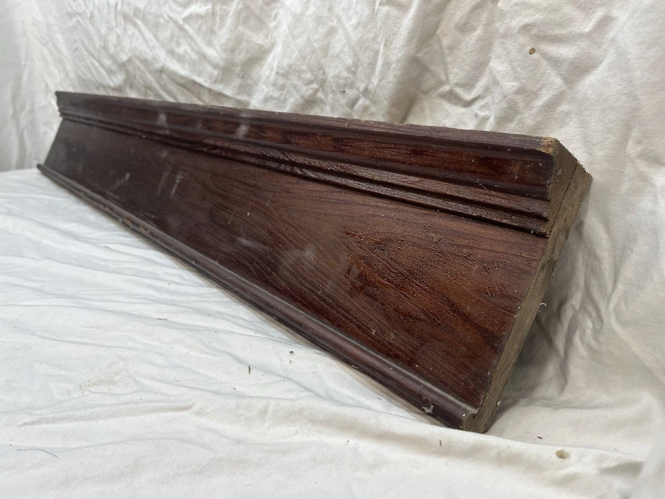 Frontón de puerta antiguo de 1890 estilo victoriano corona moldeado abeto ornamentado Foto 4 de 4