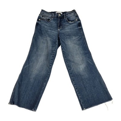 Judy Blue Jeans Womens Size 7/28 Wide Leg Cropped Blue Denim Pants