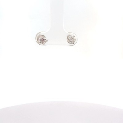 14K White Gold Diamond Earrings Apx 3/4 C.T.W. 0.78g NEW (RO1044637)