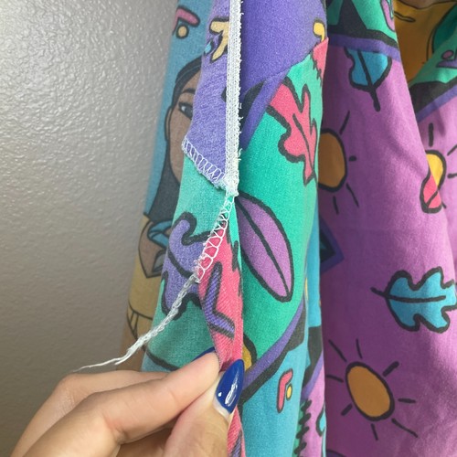 Vintage Pocahontas Twin Flat & Fitted Sheets 90’s Disney Made in USA Colorful - Picture 4 of 7