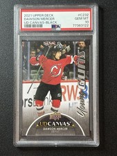 2021-22 Upper Deck Black Young Guns Rookie Canvas PSA 10 Dawson Mercer