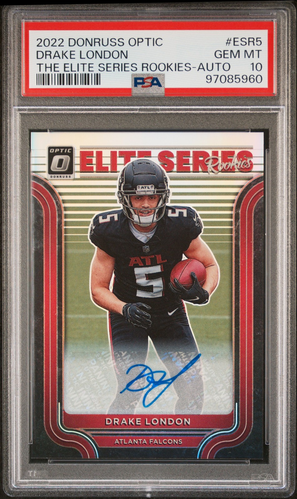 Drake London Panini Donruss Optic the Elite Series Rookies #ESR5 Autograph