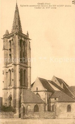 Creil Eglise de construction bizarre Clocher