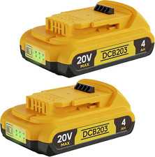 4Ah Battery for Dewalt 20V MAX DCB201 DCB203 DCB204 DCB205 DCB206 DCD DCF DCG