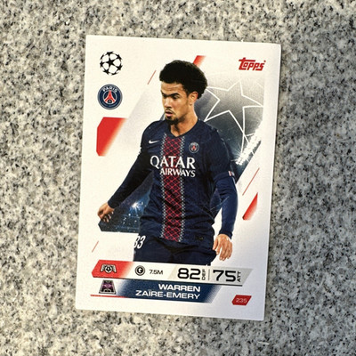 Topps UEFA Champions League Warren Zaire-Emery Paris Saint-Germain Karte 235