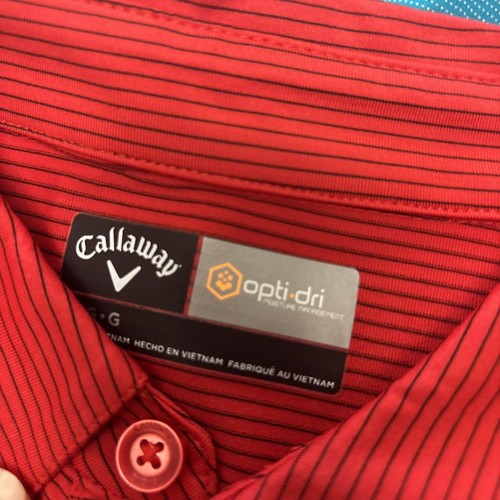 New Callaway OptiDri Polo Shirts Red. & A teal Golf Polyester Blend Size Large - Bild 14 von 16