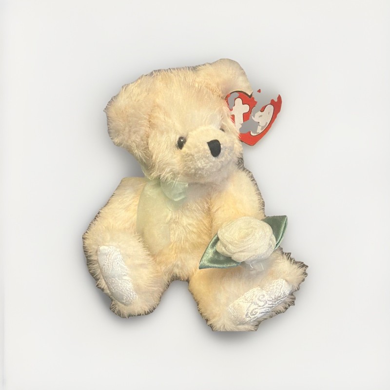 Ty Beanie Baby Karina Bear Plush "A Rose Is A Rose!" Vintage 2004