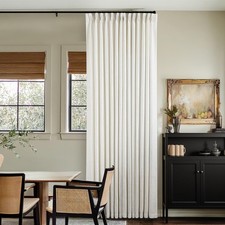 Pinch Pleat Curtains 94 Inch Light Filtering 2 Panel Natural Linen Pleated Long