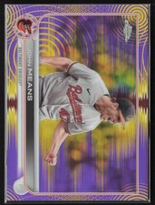2022 Topps Chrome Sonic #176 John Means Purple/Yellow Sonic Pulse Refract #/299
