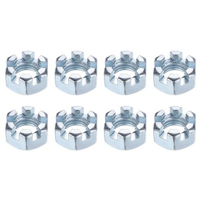 Für 3/4''-10 Sechskant-Schlitzmutter, 6.8 Kohlenstoffstahl, silber, 8 Stück