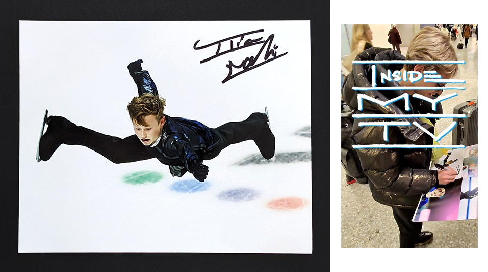ILIA MALININ Quad God SIGNED 8x10 PHOTO figure skater USA