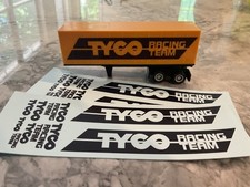 TYCO RACING TRAILER DECALS BLACK