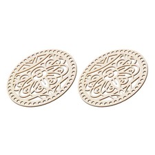 2 Pcs Wooden Crochet Bag Bottom Crochet Craft Basket Base Round Wooden