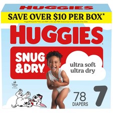 Huggies Snug & Dry Ultra Soft Diapers - Size 7 - 78ct