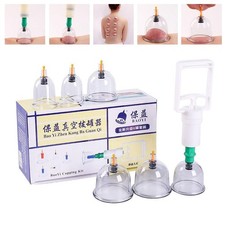 6-Cups Cupping Chinese Massage Medical Body Healthy Therapy Vacuum Suction K-it