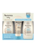 Aveeno Daily Moisture Wash  Shampoo Set 2 Pack Plus 1 Lotion