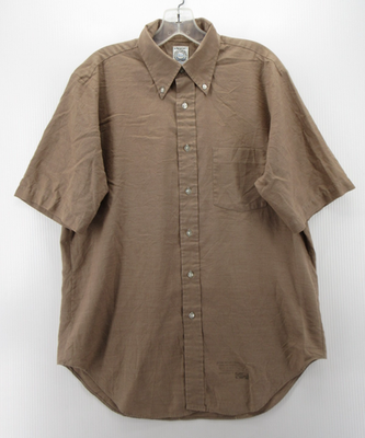 VINTAGE Arrow Shirt Men Large Brown Cum Laude Decton Oxford 60s