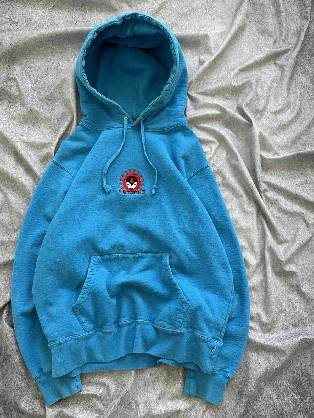 Felpa con cappuccio Supreme Vampire blu P I18 Mike Hill design streetwear