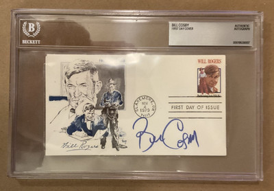 Bill Cosby Signed Autograph on 1979 Will Rogers FDC Beckett BAS Slabbed