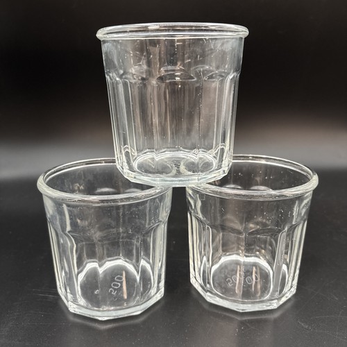 Luminarc Clear 500 Ten Panel Glass Made in France Set Of 3