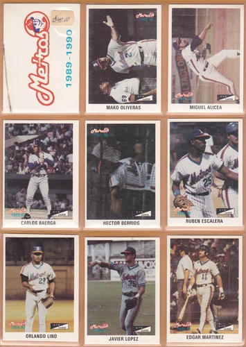 METROS DE SAN JUAN 1989-90 BB TEAM SET PUERTO RICO WITH  BAERGA, HOF E MARTÍNEZ