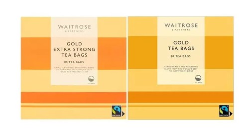 Waitrose Gold Strong Tea Bags Smooth Rich & Refreshing Taste Tea 80 Tea Bags - Picture 2 of 5