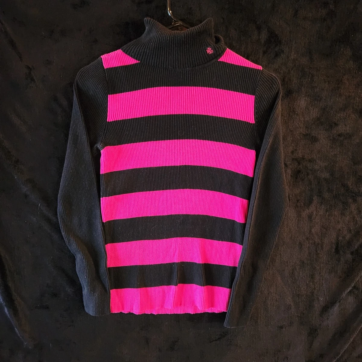 Pink cotton turtleneck top